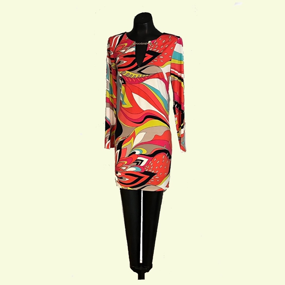 Fabulous Trina Turk Jersey Knit Dress Homage to Pucci Size 6